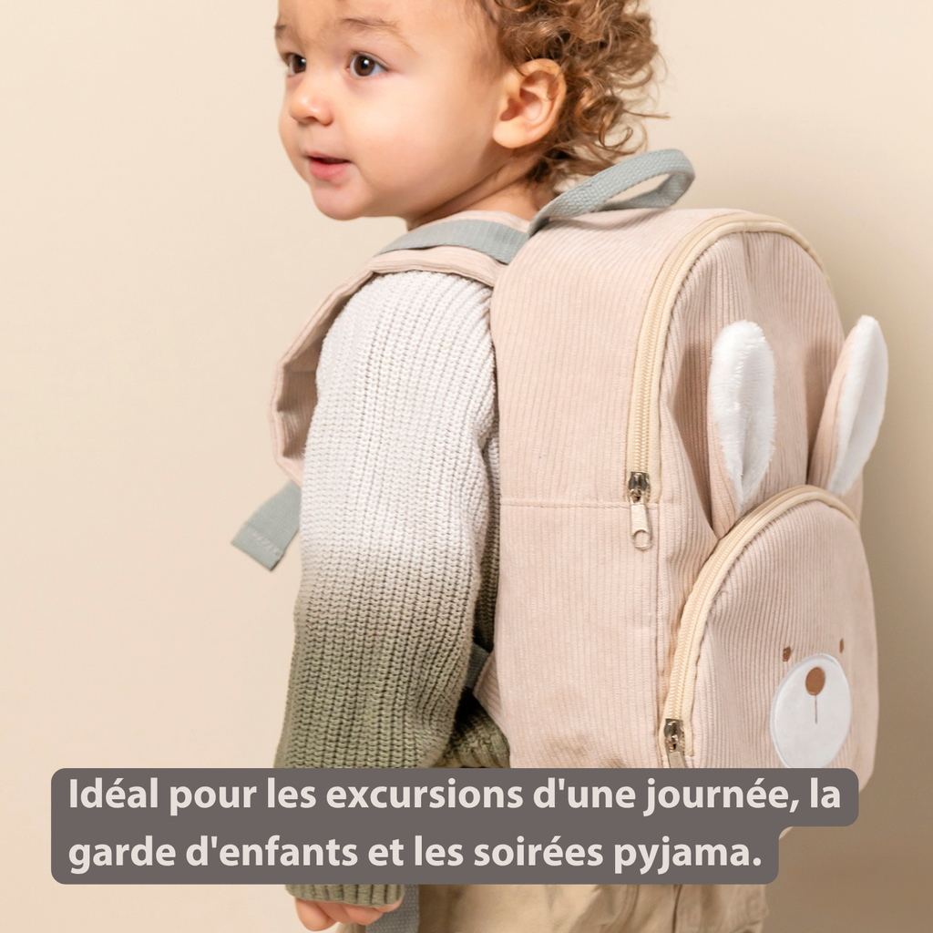 Lapidou Backpack - 28 cm - Preschool Backpack - Soft Bear Backpack - Linden Green [FR]
