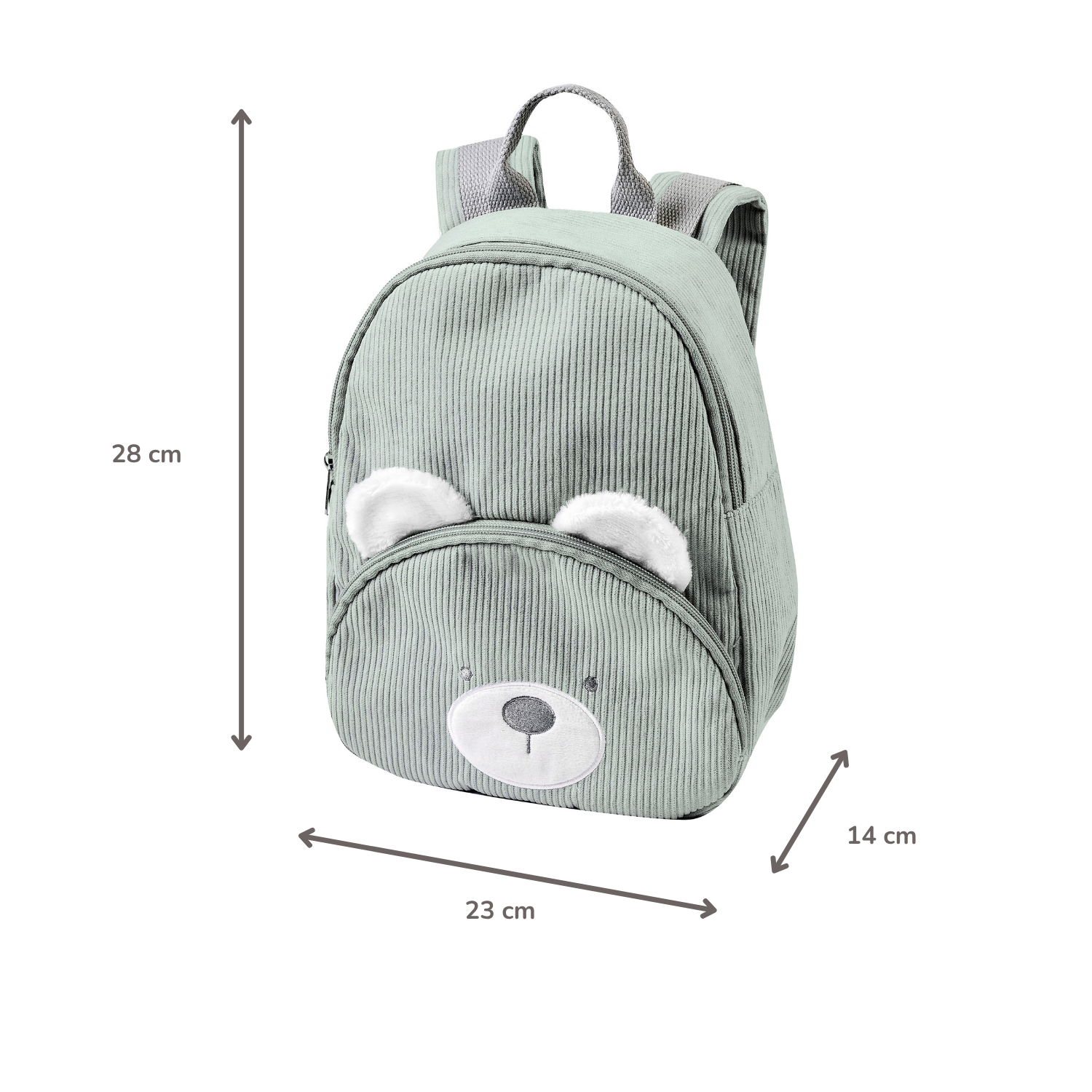 Lapidou Backpack - 28 cm - Preschool Backpack - Soft Bear Backpack - Linden Green [IT]