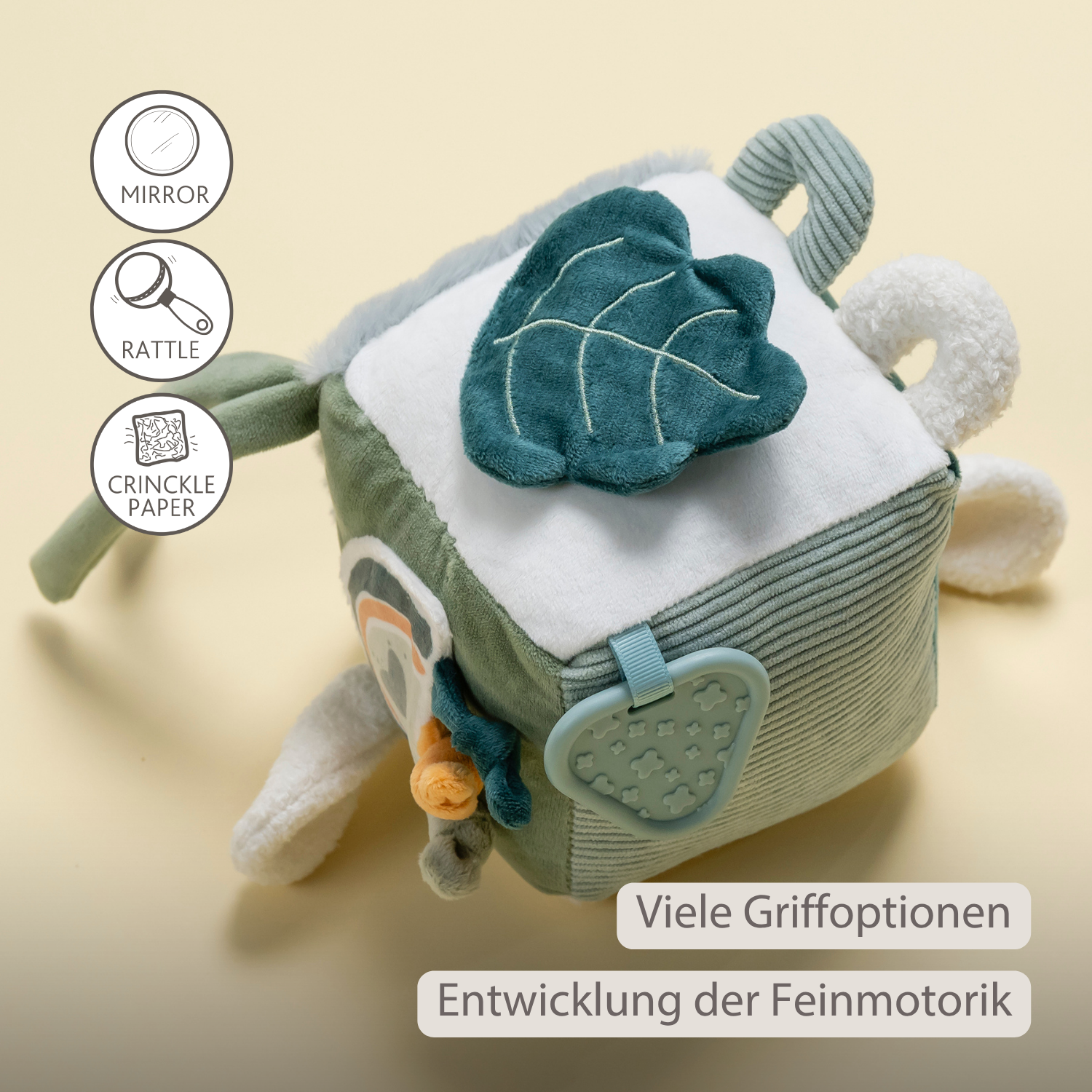Lapidou Soft Activity Cube - 18 cm - Linden Green [DE]