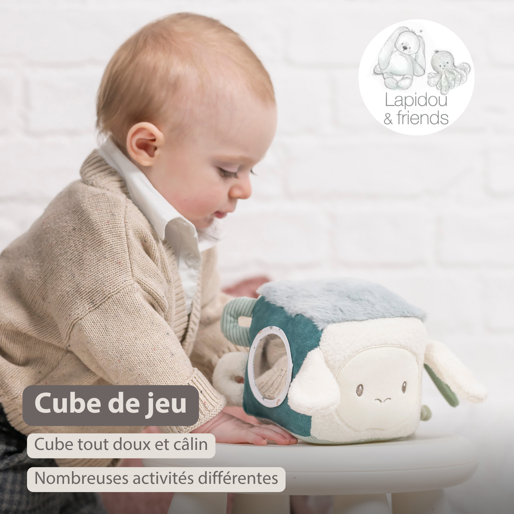 Lapidou Soft Activity Cube - 18 cm - Linden Green [FR]