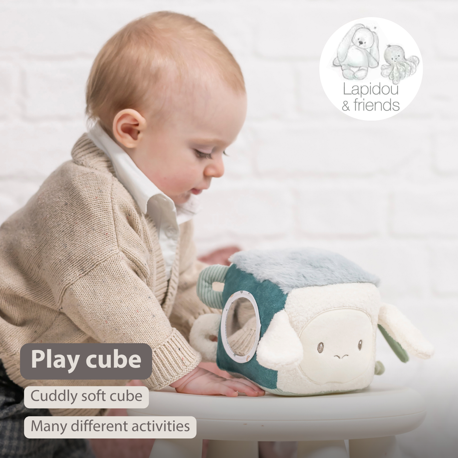 Lapidou Soft Activity Cube - 18 cm - Linden Green [EN]