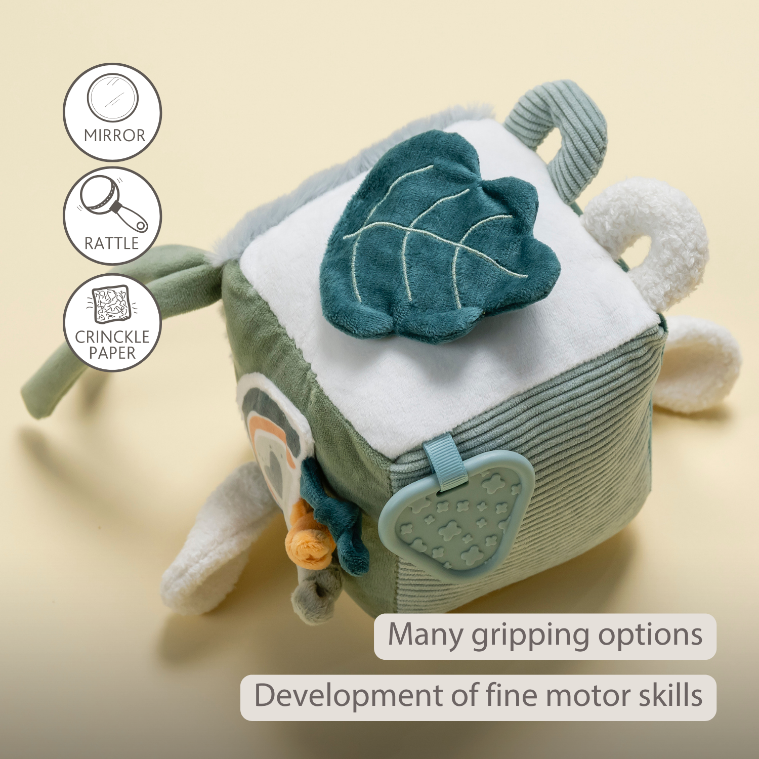 Lapidou Soft Activity Cube - 18 cm - Linden Green [EN]