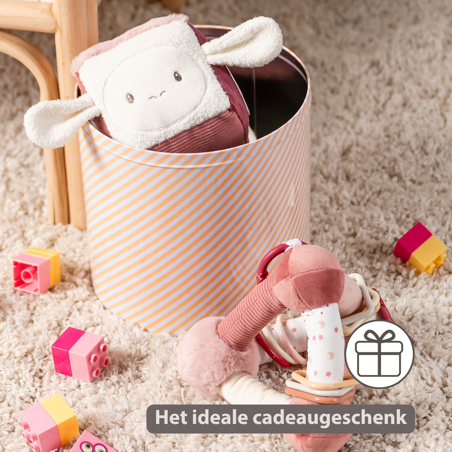 Lapidou Soft Activity Cube - 18 cm - Powder Pink [NL]