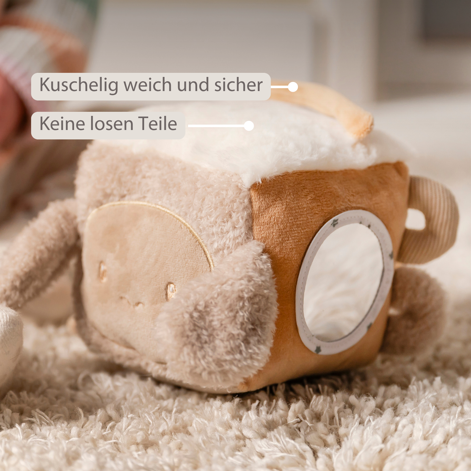 Lapidou Soft Activity Cube - 18 cm - Beige [DE]