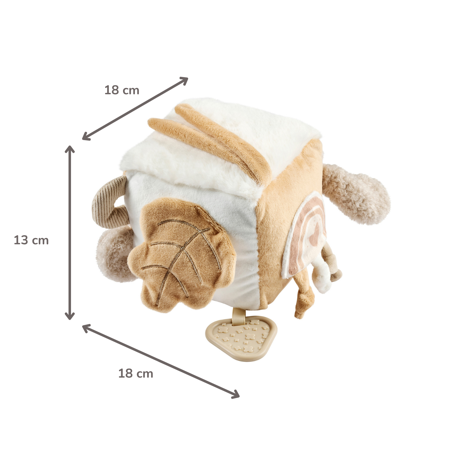 Lapidou Soft Activity Cube - 18 cm - Beige [FR]