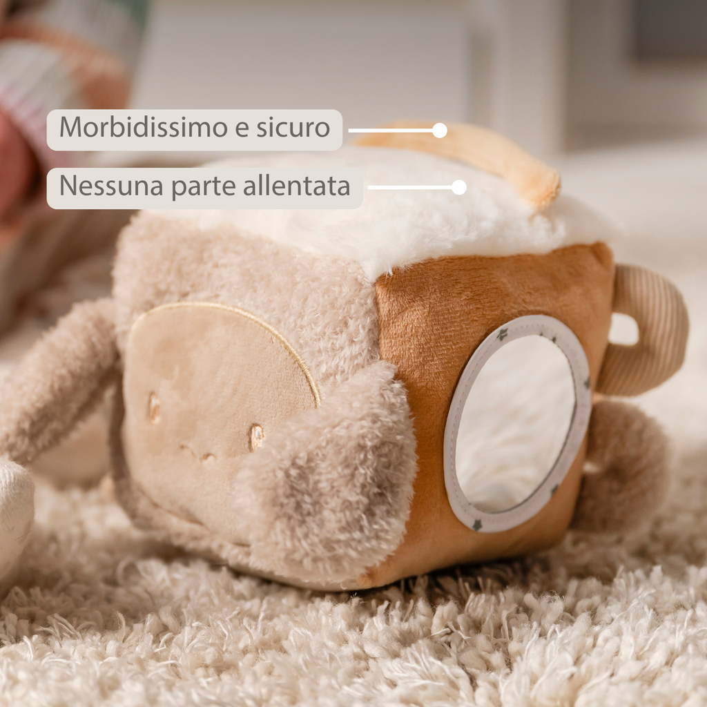 Lapidou Soft Activity Cube - 18 cm - Beige [IT]