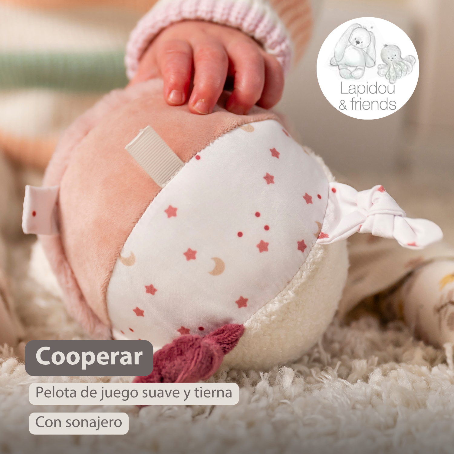 Lapidou Plush Ball - 15 cm - Powder Pink [ES]