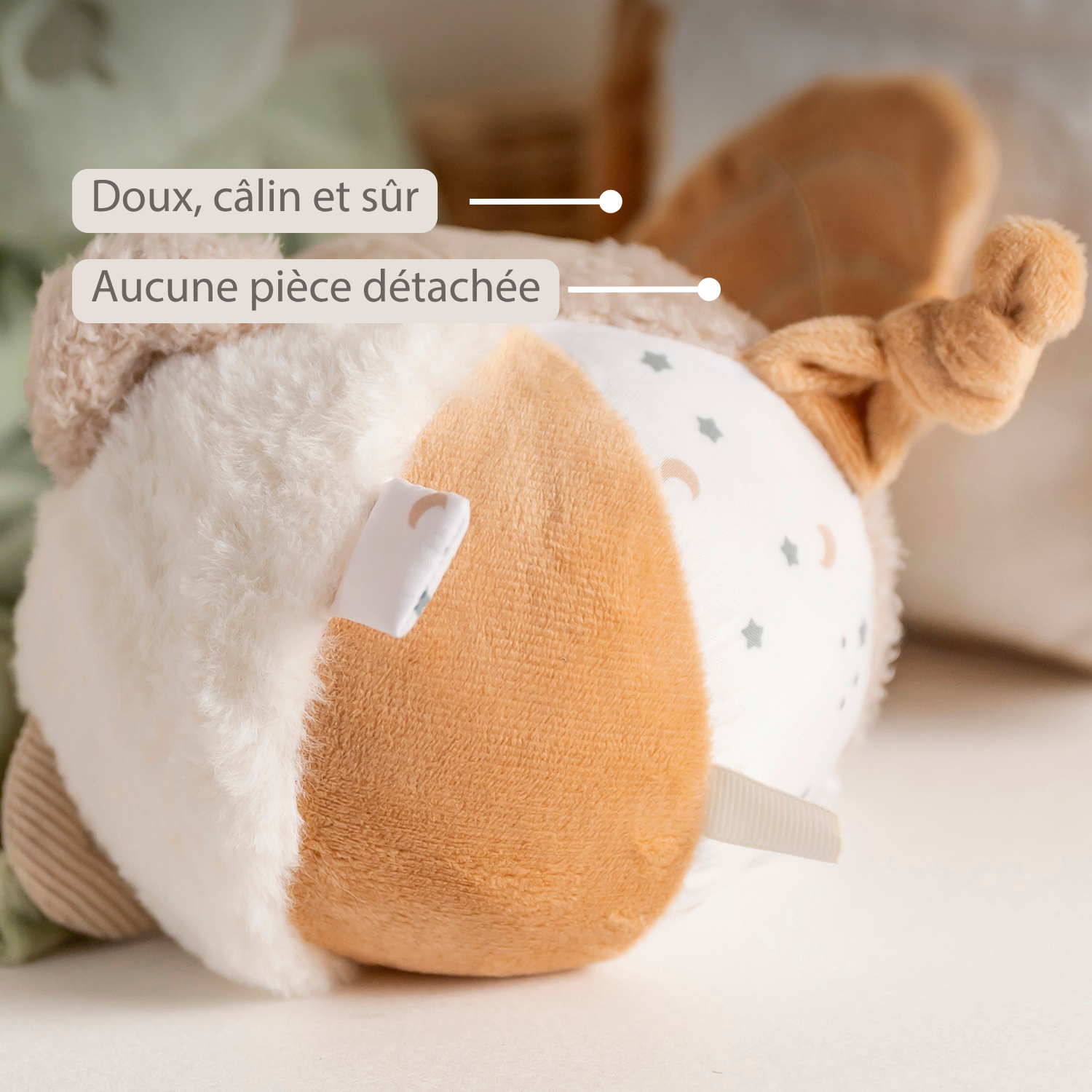 Lapidou Plush Ball - 15 cm - Beige [FR]