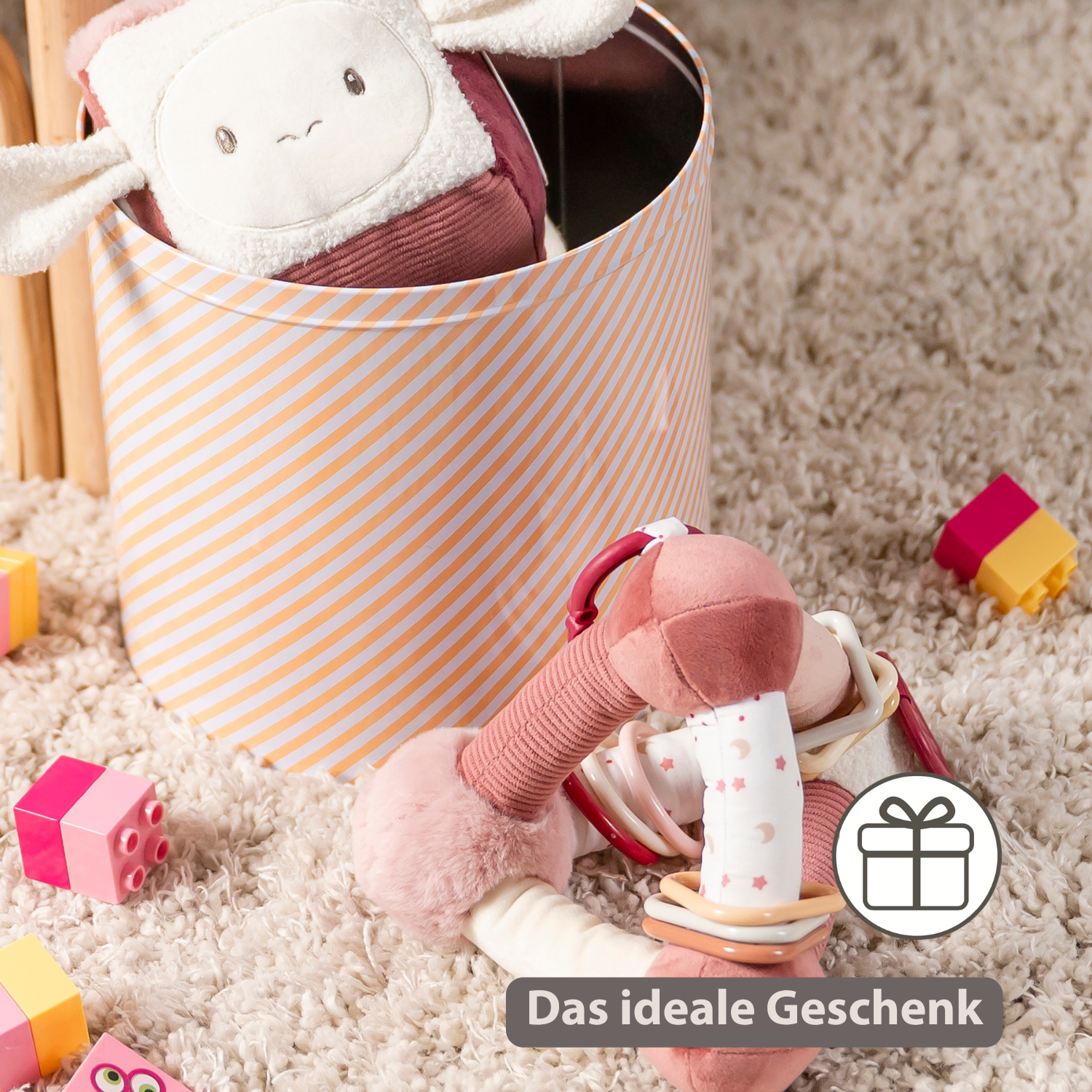 Lapidou Soft Activity Pyramid - 20 cm - Powder Pink [DE]