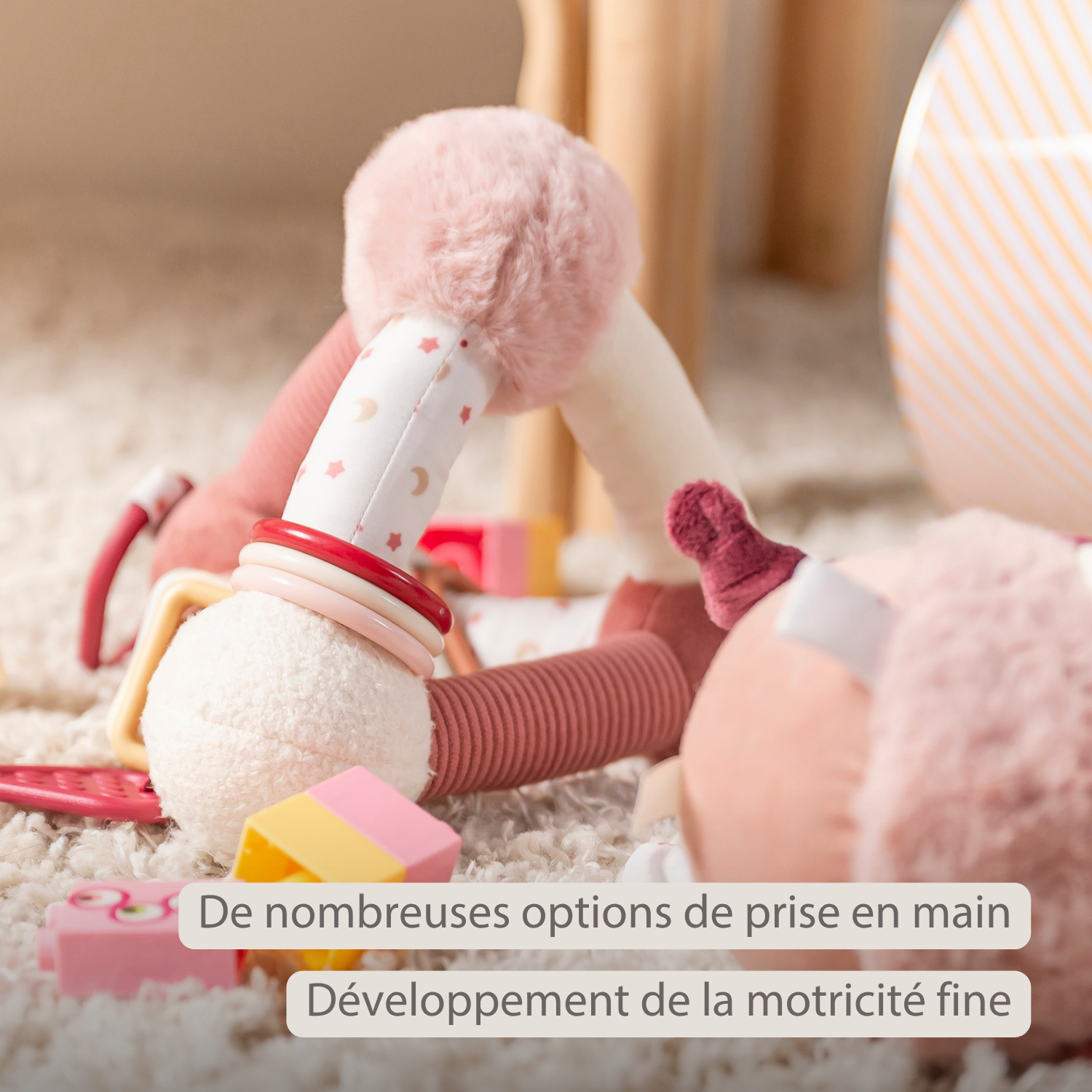 Lapidou Soft Activity Pyramid - 20 cm - Powder Pink [FR]