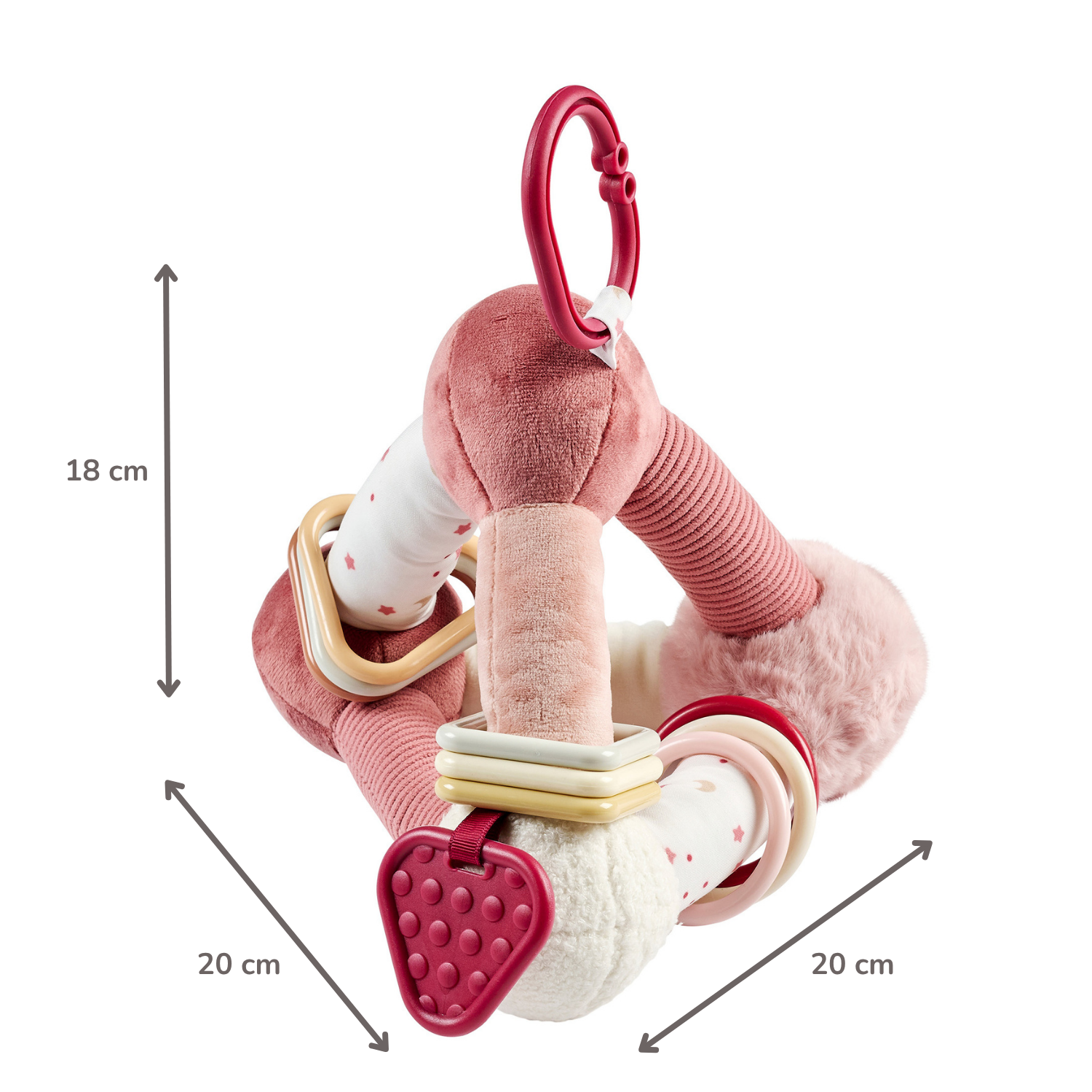 Lapidou Soft Activity Pyramid - 20 cm - Powder Pink [FR]