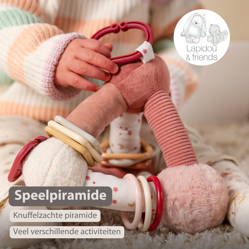 Lapidou Soft Activity Pyramid - 20 cm - Powder Pink [NL]