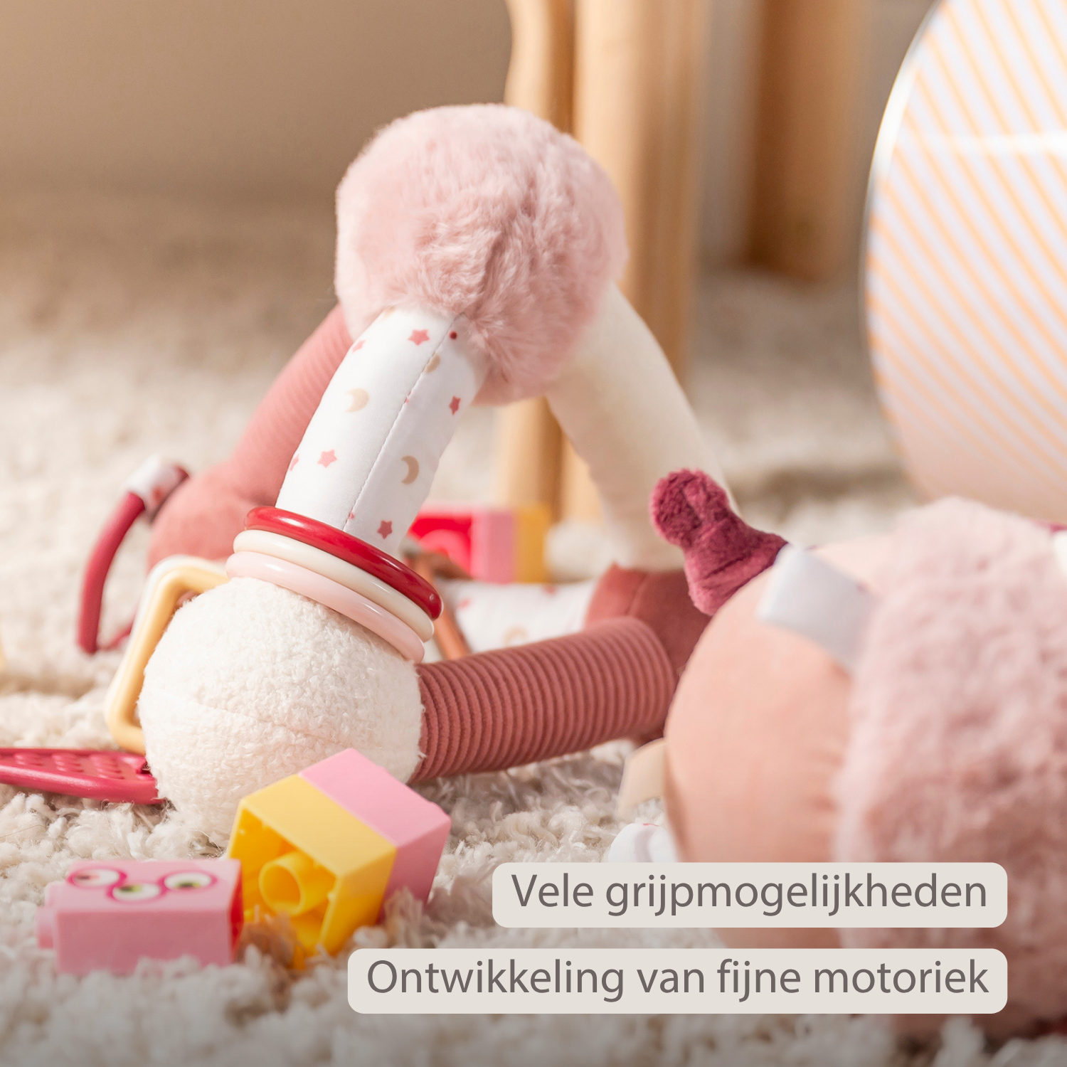 Lapidou Soft Activity Pyramid - 20 cm - Powder Pink [NL]