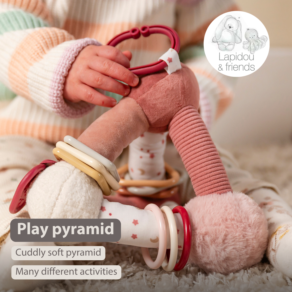 Lapidou Soft Activity Pyramid - 20 cm - Powder Pink [EN]