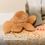 Lapidou Doudou Plush Octopus Rattle - 25 cm - Warm Beige [FR]
