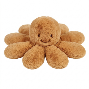 Doudou pulpo de peluche con sonajero Lapidou - 25 cm - Beige cálido