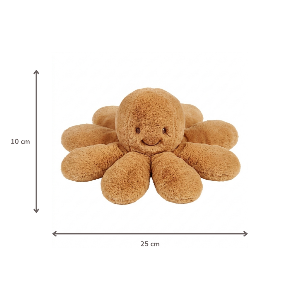 Lapidou Doudou Plush Octopus Rattle - 25 cm - Warm Beige [EN]