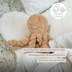 Lapidou Doudou Plush Octopus - 22 cm - Warm Beige [FR]