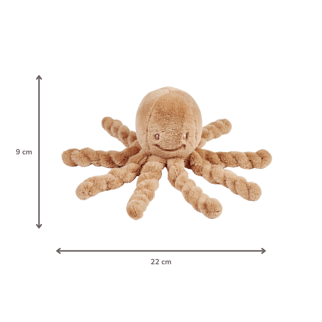 Lapidou Doudou Plush Octopus - 22 cm - Warm Beige [IT]