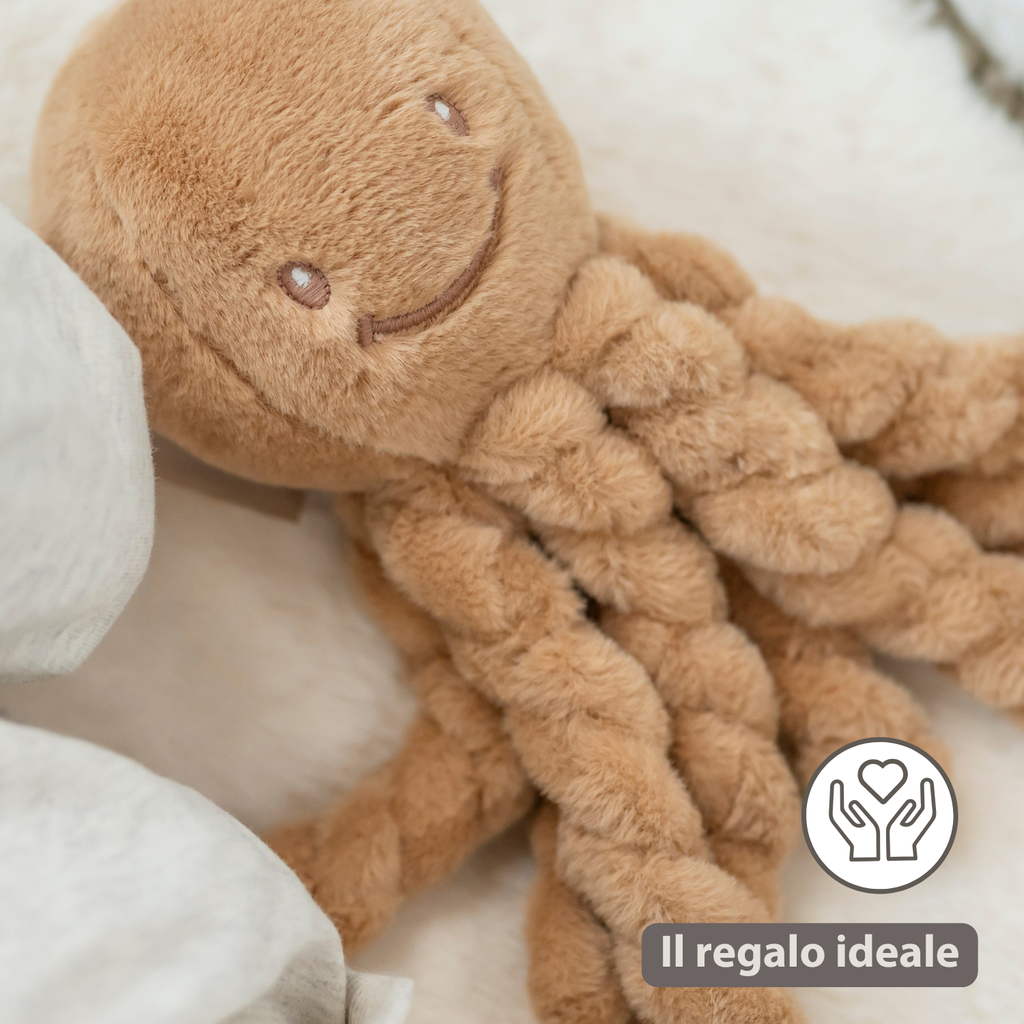 Lapidou Doudou Plush Octopus - 22 cm - Warm Beige [IT]