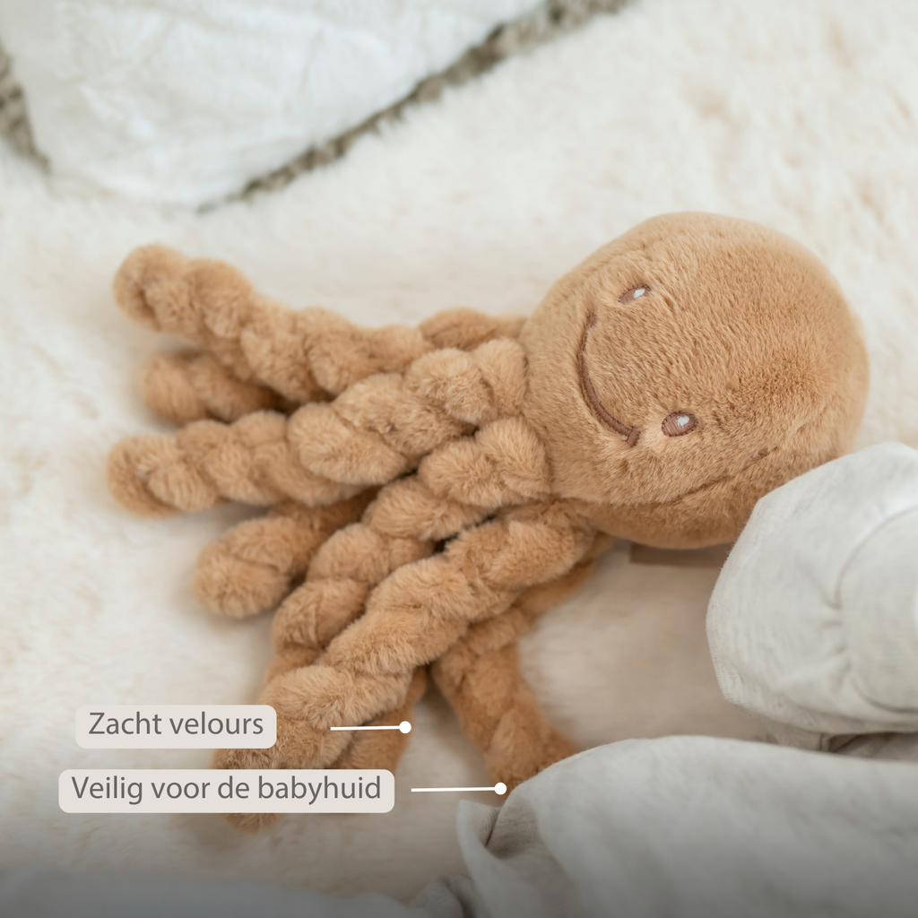 Lapidou Doudou Plush Octopus - 22 cm - Warm Beige [NL]