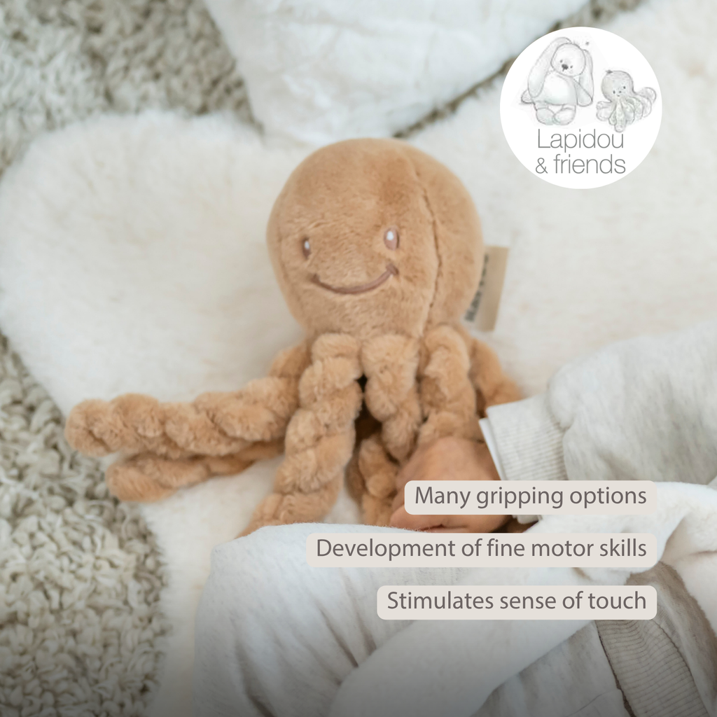 Lapidou Doudou Plush Octopus - 22 cm - Warm Beige [EN]