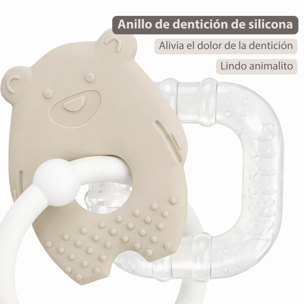 Silicone Cooling Teether - Baby Teething Toy - Cooling Teether - Clay [ES]