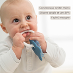 Silicone Cooling Teether - Baby Teething Toy - Cooling Teether - Clay [FR]