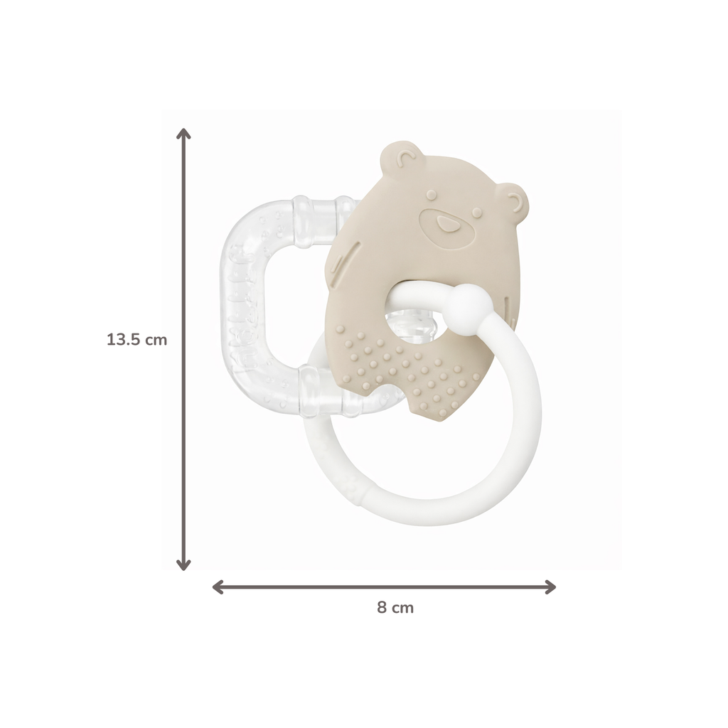Silicone Cooling Teether - Baby Teething Toy - Cooling Teether - Clay [IT]