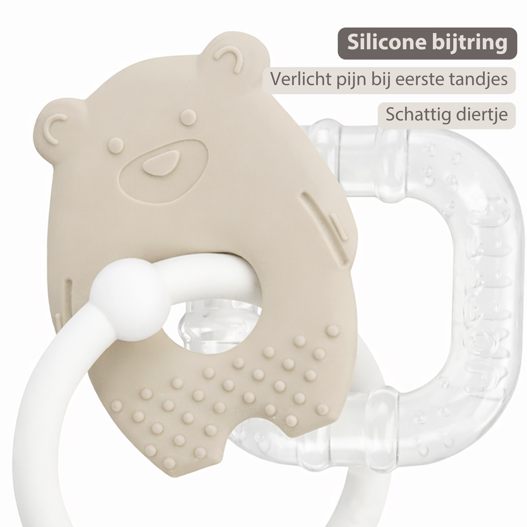 Silicone Cooling Teether - Baby Teething Toy - Cooling Teether - Clay [NL]