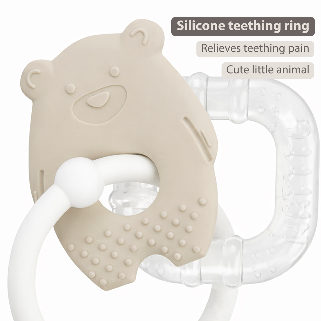 Silicone Cooling Teether - Baby Teething Toy - Cooling Teether - Clay [EN]