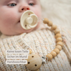 Silicone Pacifier Clip - 30 cm - Beige [DE]