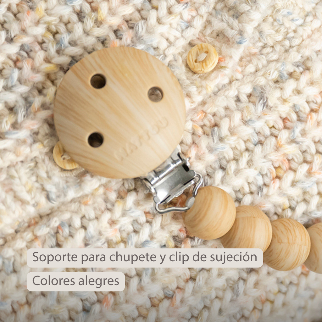 Silicone Pacifier Clip - 30 cm - Beige [ES]