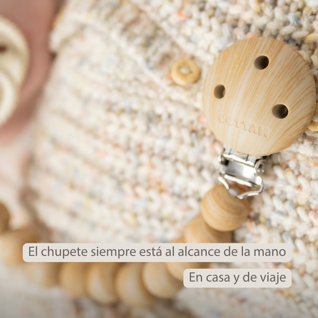 Silicone Pacifier Clip - 30 cm - Beige [ES]