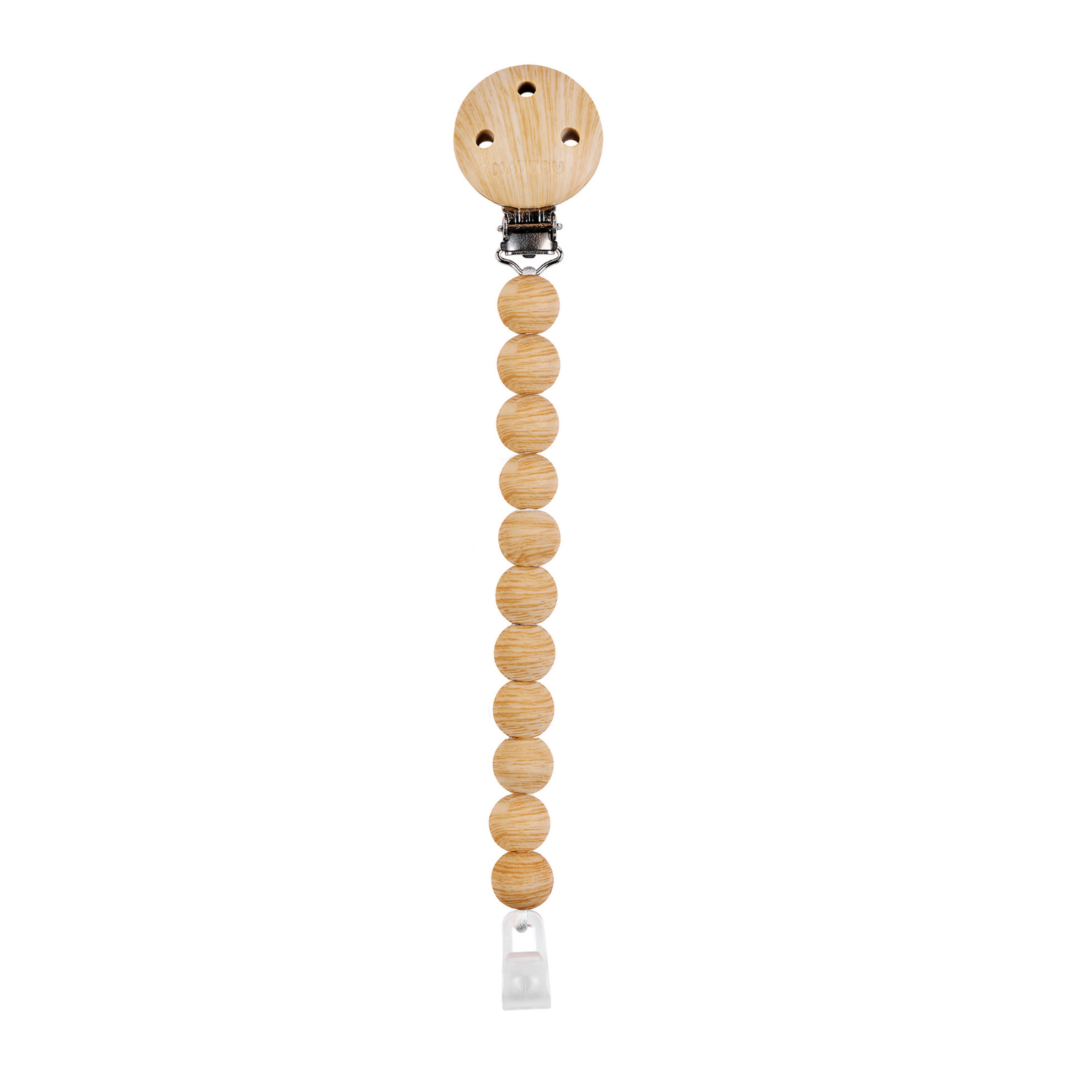 Silicone Pacifier Clip - 30 cm - Beige [FR]