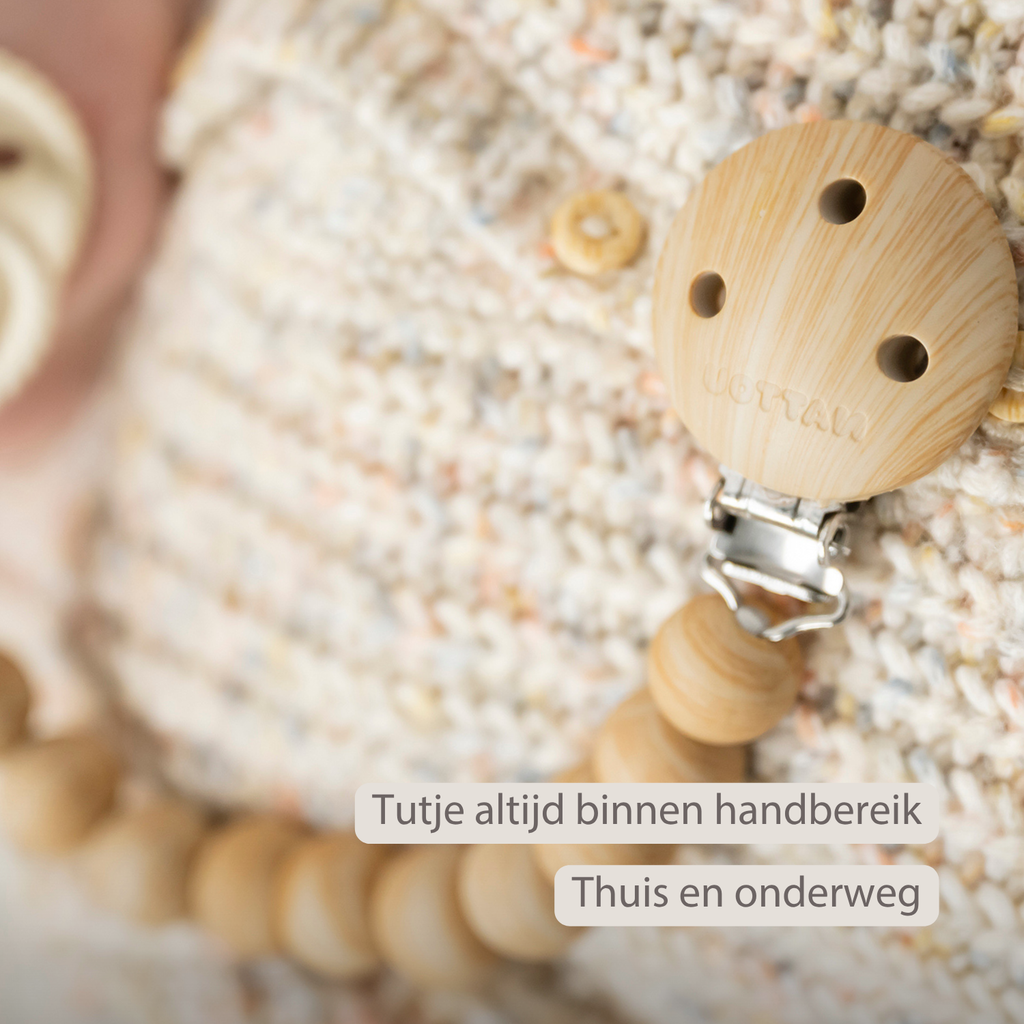 Silicone Pacifier Clip - 30 cm - Beige [NL]