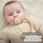 Silicone Pacifier Clip - 30 cm - Beige [EN]