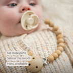 Silicone Pacifier Clip - 30 cm - Beige [EN]