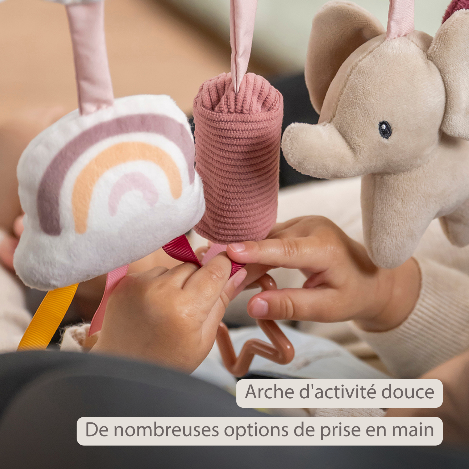 Lapidou Stroller Activity Play Arch - Powder Pink [FR]