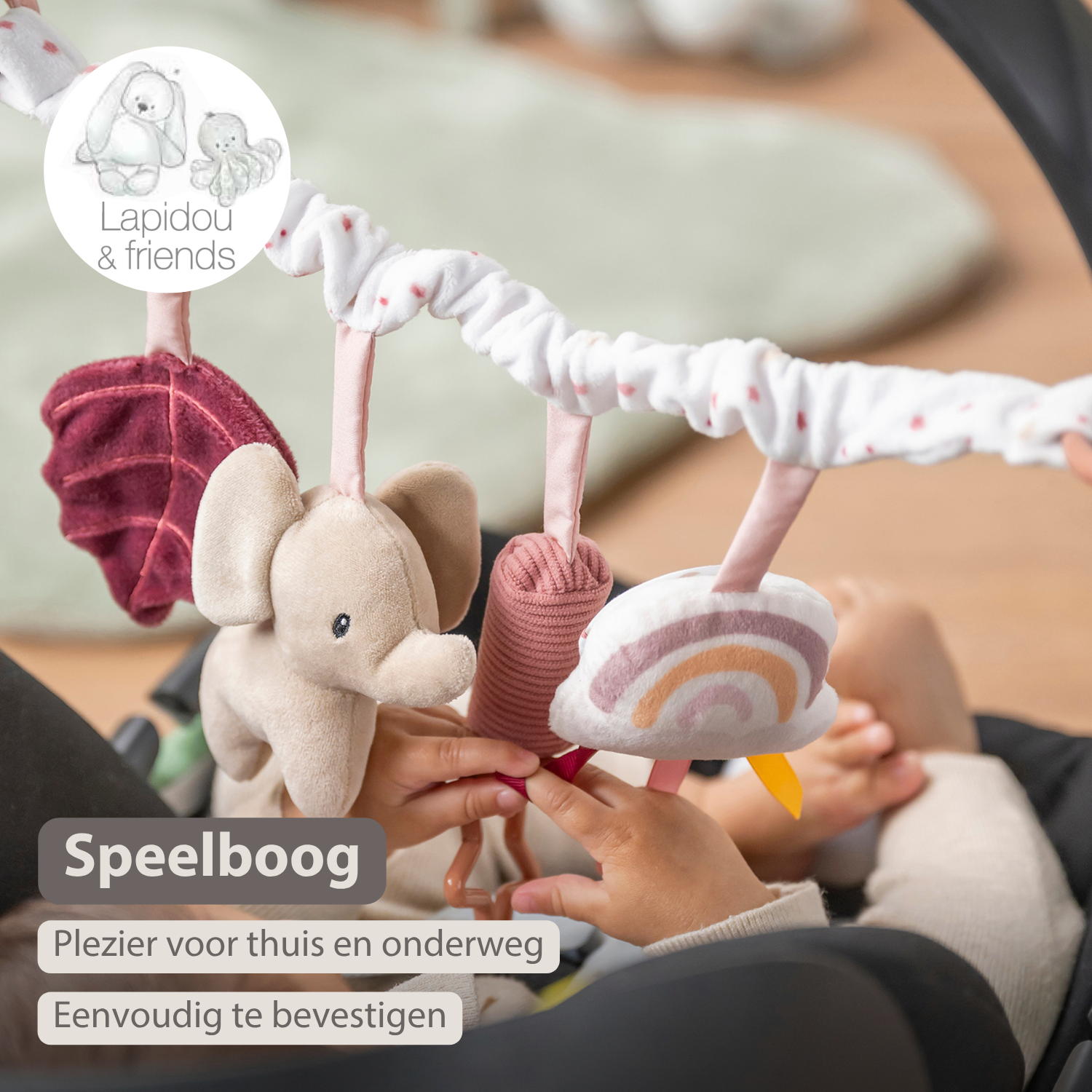 Lapidou Stroller Activity Play Arch - Powder Pink [NL]