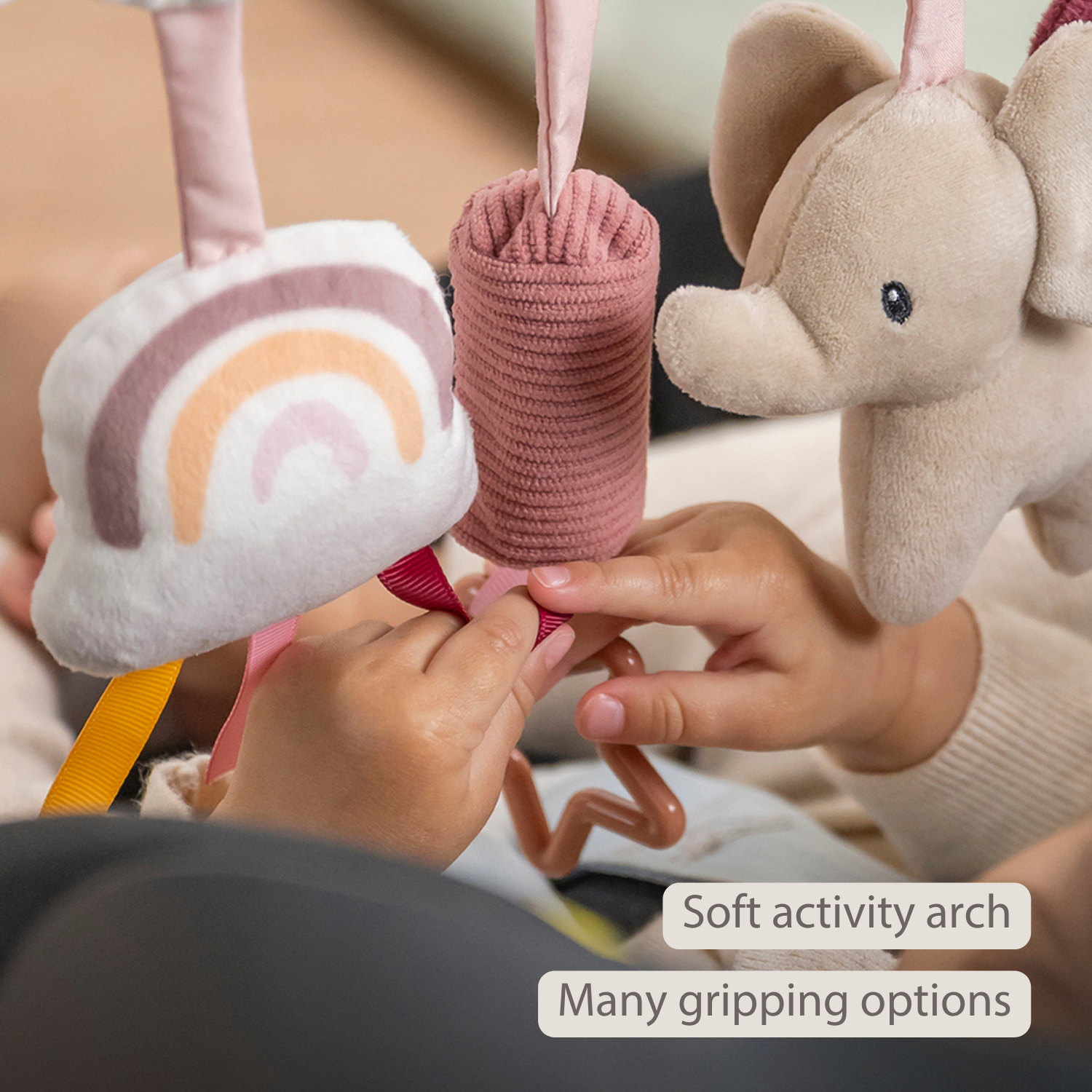 Lapidou Stroller Activity Play Arch - Powder Pink [EN]