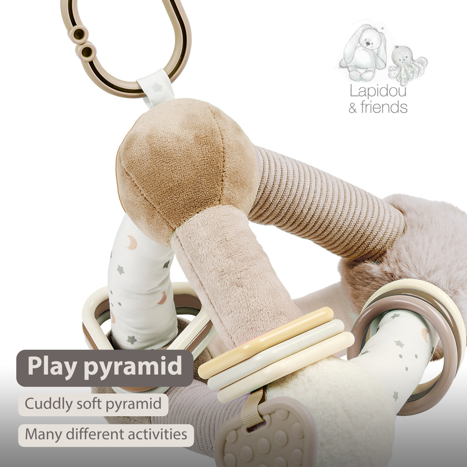 Lapidou Soft Activity Pyramid - 20 cm - Beige [EN]