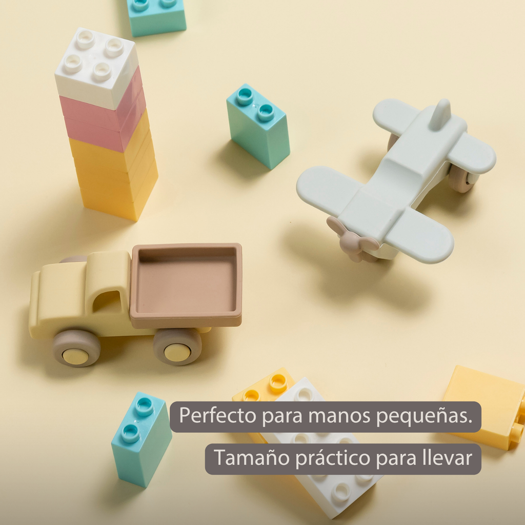 Silicone Truck and Airplane - 11 cm - Multicolor [ES]