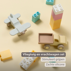 Silicone Truck and Airplane - 11 cm - Multicolor [NL]