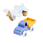 Silicone Truck and Airplane - 11 cm - Blue [DE]