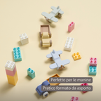 Silicone Truck and Airplane - 11 cm - Blue [IT]