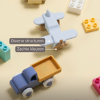 Silicone Truck and Airplane - 11 cm - Blue [NL]