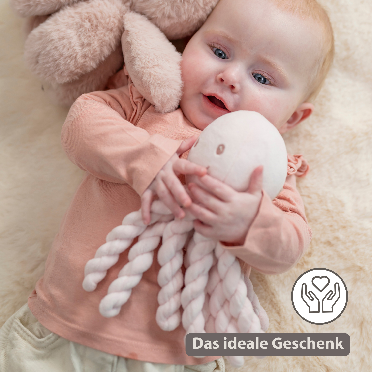 Lapidou Plush Octopus - 22 cm - Pink [DE]