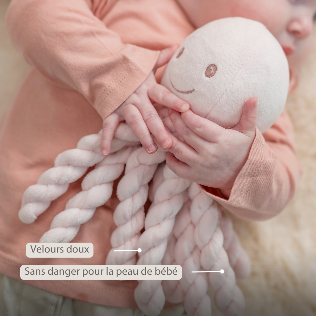 Lapidou Plush Octopus - 22 cm - Pink [FR]