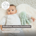 Lapidou Doudou Plush Octopus - 22 cm - Linden Green [DE]